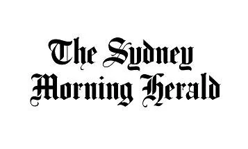 Logo of The Sydney Morning Herald newspaper in black text on a white background.